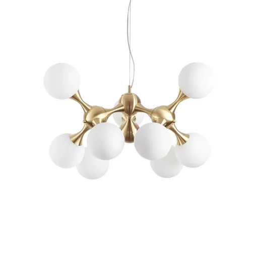 Závěsné svítidlo Ideal Lux Nodi SP9 Ottone Satinato 241036 E14 9x40W IP20 80cm mosazné