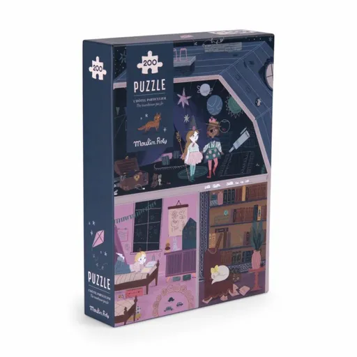 Moulin Roty Puzzle s lupou Hotel - 200 pcs