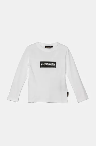 Dětské bavlněné tričko s dlouhým rukávem Napapijri S-CHAMOIS LS