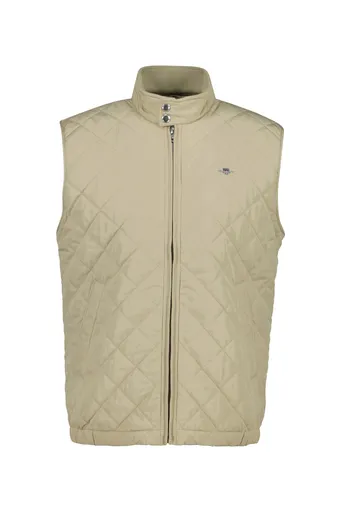 VESTA GANT QUILTED WINDCHEATER VEST OAT BEIGE
