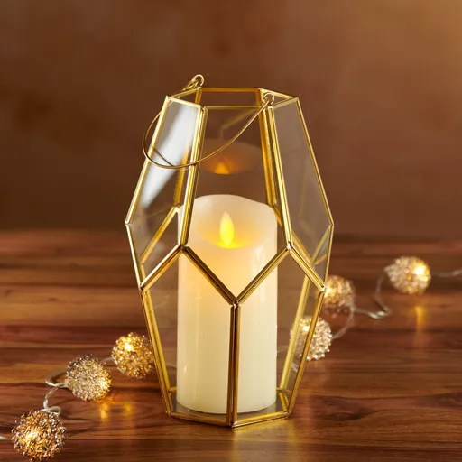 Lucerna s LED svíčkou