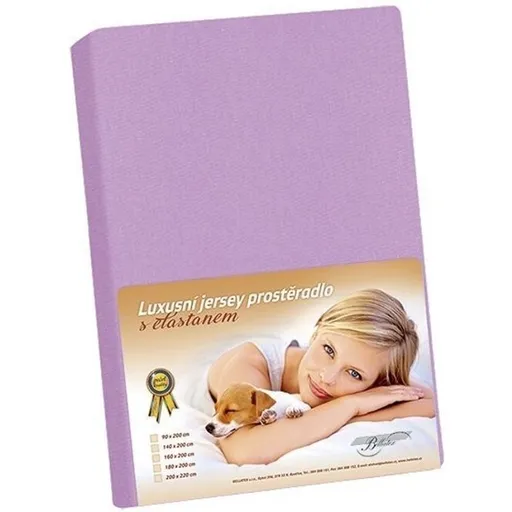 Bellatex Jersey prostěradlo s elastanem fialová, 160 x 200 cm