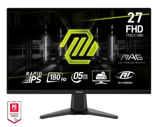 MSI Gaming monitor MAG 275F, 27" Rapid IPS/FHD/180Hz/0,5ms/2x HDMI/DP/černá