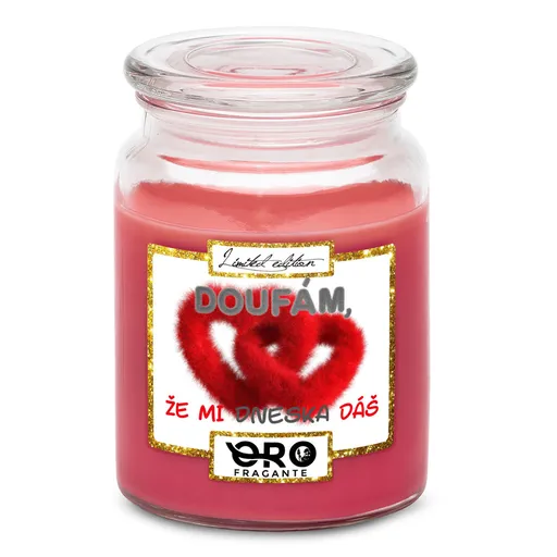 Svíčka Doufám, že mi dáš (Vůně svíčky: Višně v čokoládě)