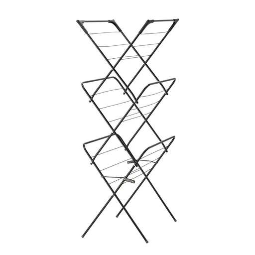 Aldotrade Sušák na prádlo CAMILLA černá, 62 x 51 x 136,5 cm