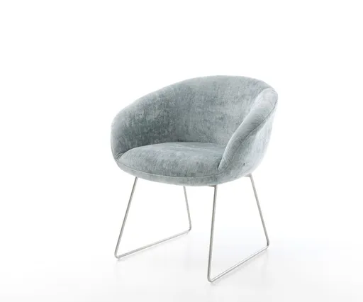 Jídelní židle Vinka-Flex s područkami žinylka pastelově modrá