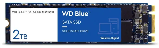 WD BLUE SSD 3D NAND WDS200T3B0B 2TB SA510 Powered by SanDisk, M.2 SATA, (R:560, W:530MB/s)