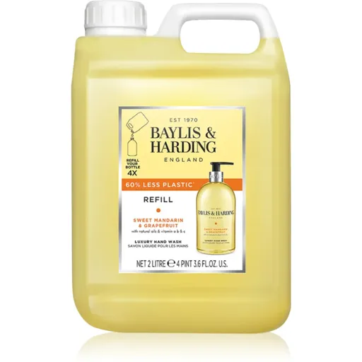 Baylis & Harding Sweet Mandarin & Grapefruit tekuté mýdlo na ruce – náhradní náplň Refill 2000 ml