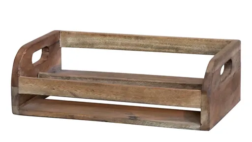 Dekorační dřevěný box s uchy Grimaud Unit - 33*20*10 cm Chic Antique