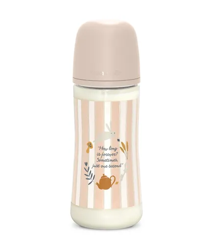 Suavinex Wonderland Kojenecká láhev průtok L 6m+ 360 ml 1 ks růžová