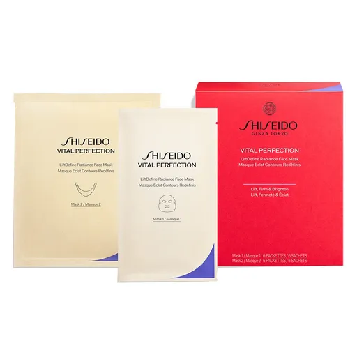 Shiseido Zpevňující plátýnková maska Vital Perfection LiftDefine Radiance (Face Mask) 2 x 6 ks