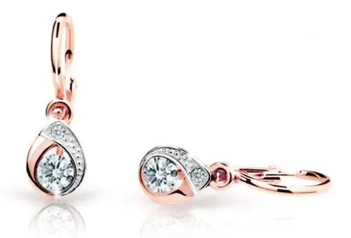 Cutie Diamonds Dětské bicolor náušnice ze zlata s brilianty DC1898-10-00-X-4