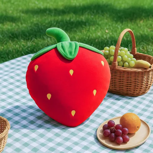 Polštářek Squish Jahoda Zahradníček, 50 x 40 x 15 cm