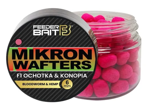 FeederBait Mikron Wafters 4x6mm 25ml - F1- Patentka/Konopí,FeederBait Mikron Wafters 4x6mm 25ml - F1- Patentka/Konopí