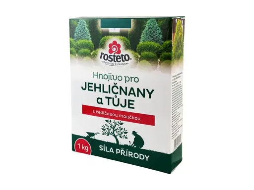 Hnojivo pro jehličnany a tůje ROSTETO 1kg s čedičovou moučkou