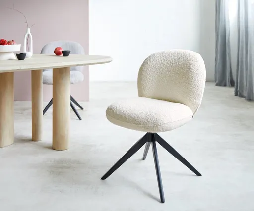 Otočná židle Nube-Flex křížová podnož široká kovová černá