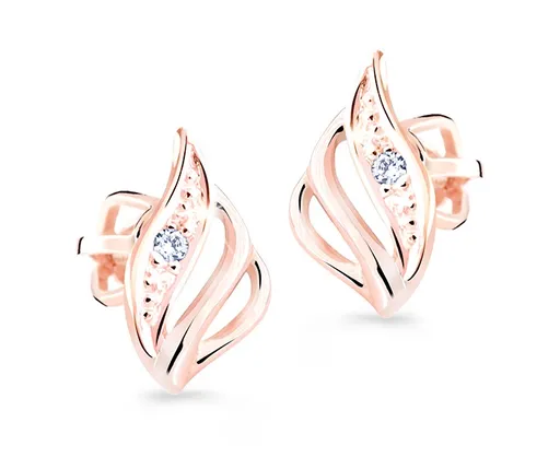 Cutie Jewellery Luxusní zlaté náušnice s třpytivými zirkony Z8024-30-10-X-L4