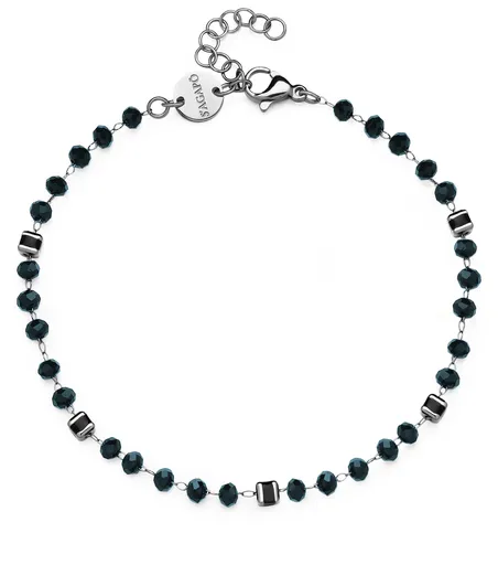 S'Agapõ Stylový náramek s tmavě modrými korálky Shrine SSR12