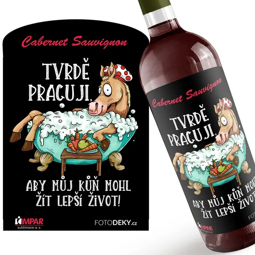 Víno Tvrdě pracuji pro koně (Druh Vína: Červené víno)