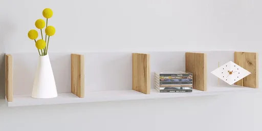 VCM Nástěnná police Honsa, bílá