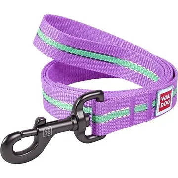 Waudog Vodítko nylonové Glow fialové 122 cm/1,5 cm (4823089312170)