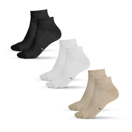 Bontis Set 3 ks: Ponožky MOOVY - Bílá / černá / béžová | 35-38