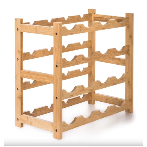 G21 Bambusový regál na víno, 16 lahví, M