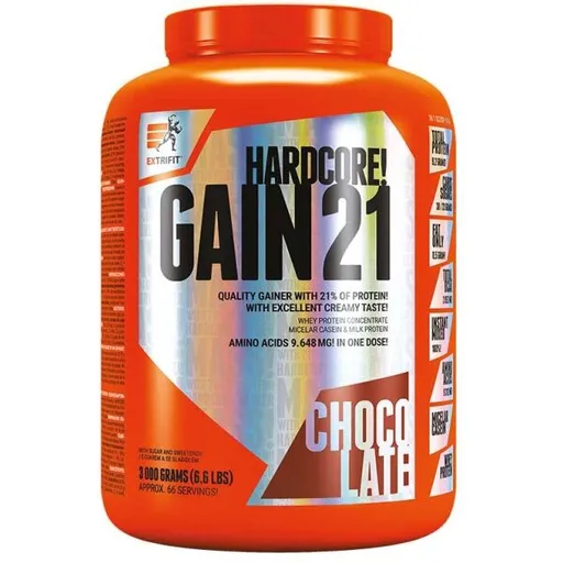 EXTRIFIT HARDCORE GAIN 21 3000 g Sacharidy, , velikost 3 KG