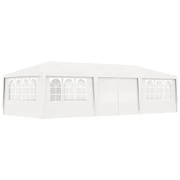 Profesionální party stan s bočnicemi 4 x 9 m bílý 90 g/m2 (48529)