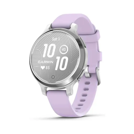 Garmin Lily 2 Active Silicone Band chytré hodinky Silver/Purple Jasmine
