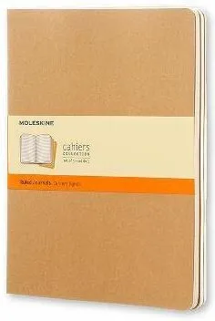 Sešity Moleskine Cahier, XL, linkované, 3 ks - karton
