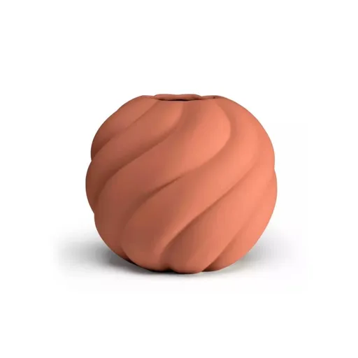 Váza Twist Ball, 20cm, cihlová - COOEE