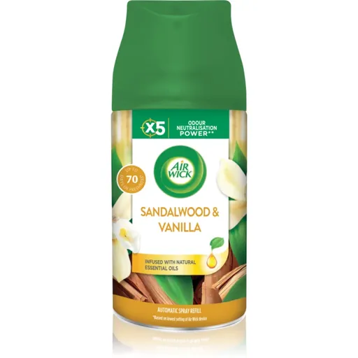 Air Wick Freshmatic Vanilla & Sandalwood osvěžovač vzduchu – náhradní náplň 250 ml