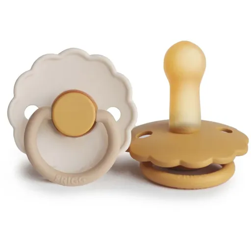 FRIGG Daisy Size 2:6-18 months dudlík Chamomile/Honey gold 2 ks