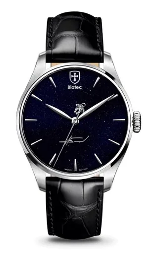 Biatec Majestic - Ivan Bella LE 100 - Černý kožený řemínek z pravého aligátora