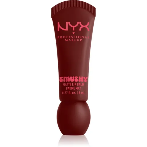 NYX Professional Makeup Smushy Matte Lip Balm balzám na rty s matným efektem odstín Smudge Fudge 8 ml