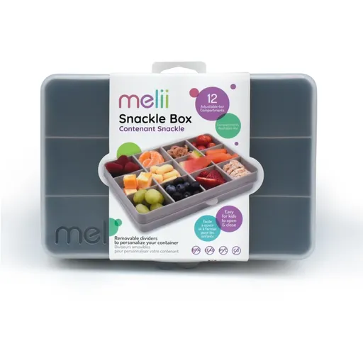 Melii Snackle Box krabička na svačinku Grey 1368 ml