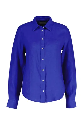 KOŠILE GANT REG LINEN LS SHIRT ROYAL BLUE