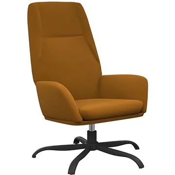 Relaxační křeslo hnědé samet, 341374 (341374)