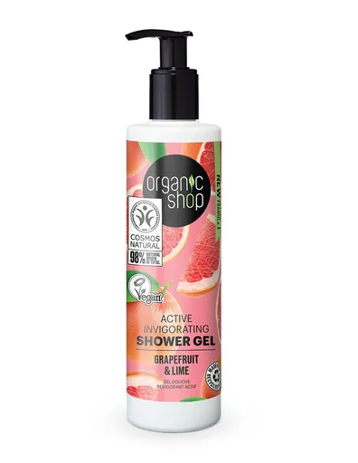 Organic Shop Aktivní osvěžující sprchový gel Grapefruit a limetka (Active Invigorating Shower Gel) 280 ml