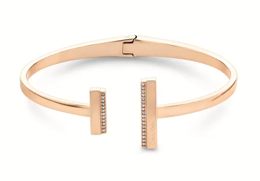 Calvin Klein Pevný pozlacený náramek Minimal Linear 35000162