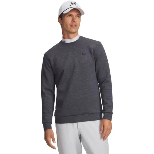 Under Armour DRIVE MIDLAYER CREW Pánská mikina, tmavě šedá, velikost M