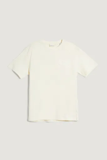 TRIČKO GANT REG TONAL SHIELD SS T-SHIRT CREAM