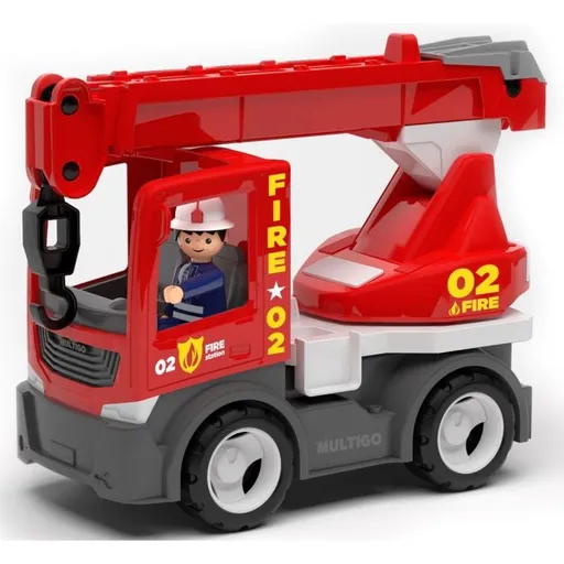 ECO MultiGO Fire - Jeřáb s hasičem - auto s Igráčkem