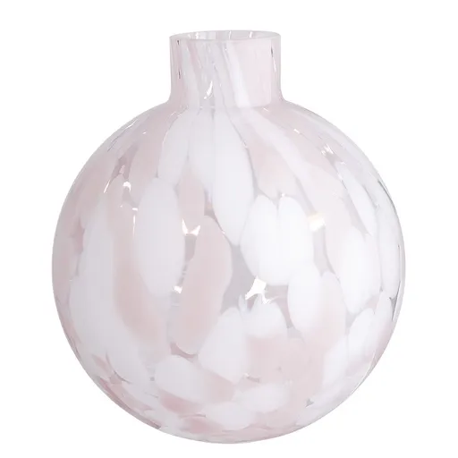 CONFETTI Váza skleněná 10 cm - sv. růžová