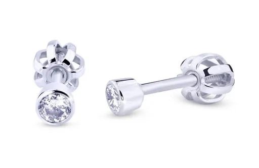 Cutie Diamonds Drobné náušnice z bílého zlata s diamanty DZ3033-30-00-X-2