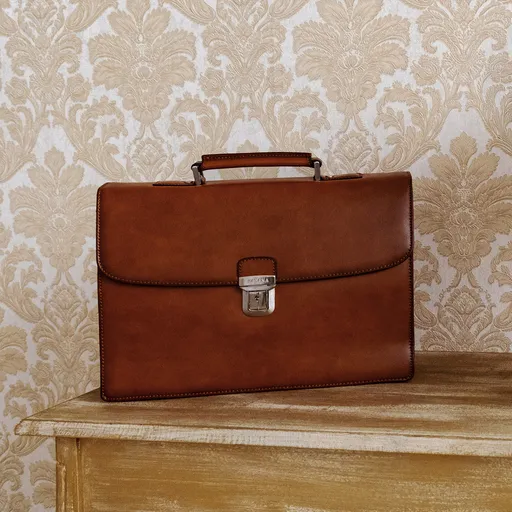 Kožená aktovka Katana Nice - hnědá