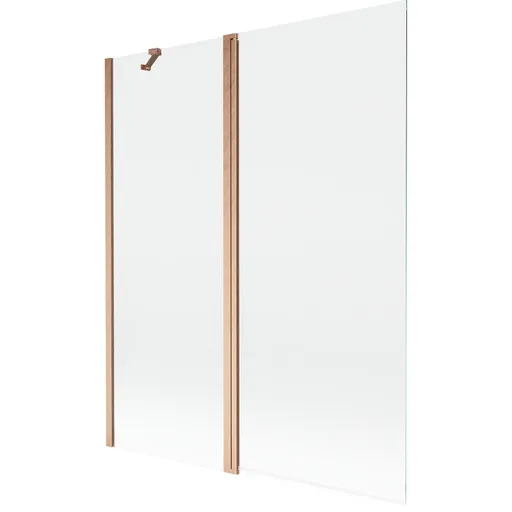 MEXEN MIST vanová zástěna 140x150 cm 6mm f+s, měď kartáčovaná, čirá 8A9-140-011-65-00