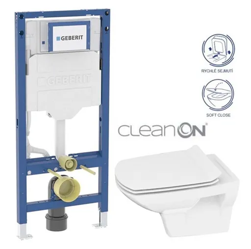 Geberit Duofix WC CERSANIT CARINA CLEANON + SEDÁTKO 111.300.00.5 CA3
