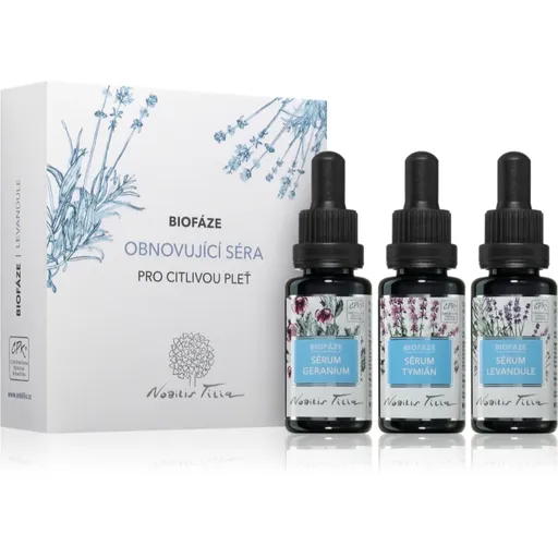 Nobilis Tilia Biofáze Obnovující Séra Levandule dárková sada pro citlivou pleť